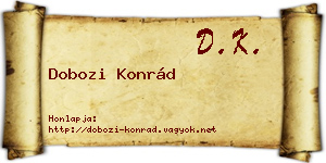 Dobozi Konrád névjegykártya